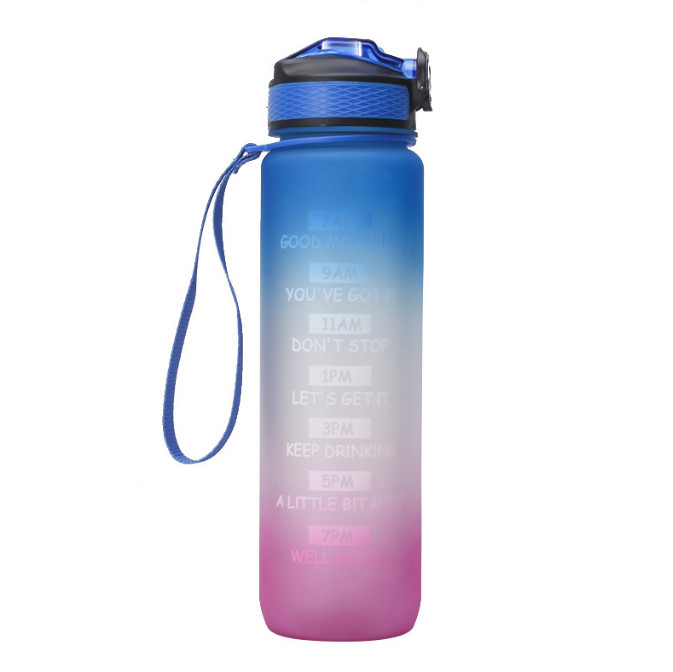 Carry Strap Backpack Drinking Water Bottle with Hours GOSWAG 32 oz Water Bottle with Straw & Time Marker Increase Water Intake of All-Day Fits in The Cup Leakproof BPA Free 